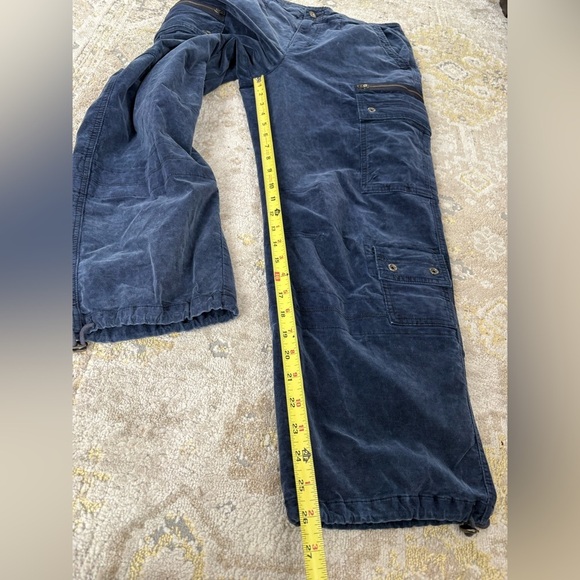 Free People Sahar Blue Velvet Cargo Pant - Picture 11 of 14